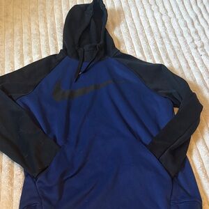 Nike Black and Blue Pullover Hoodie